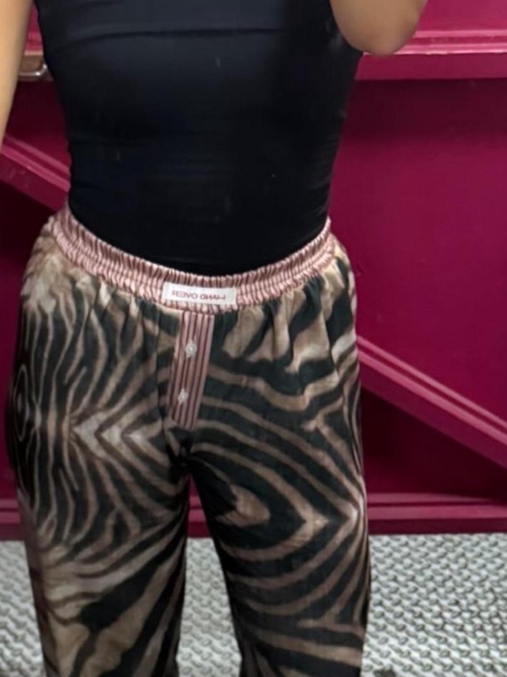 Handover Zebra Print Pants